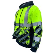 Safetyshirtz SS360 American Grit Class 3 Hoodie, Safety Green, L 65111303L